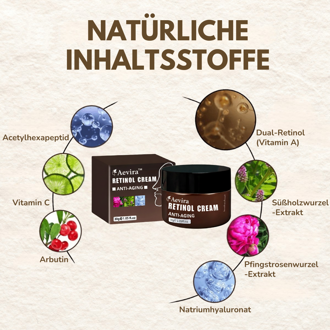 Aevira™ Retinol Cream für ein sichtbar jüngeres Aussehen in nur 7 Tagen!