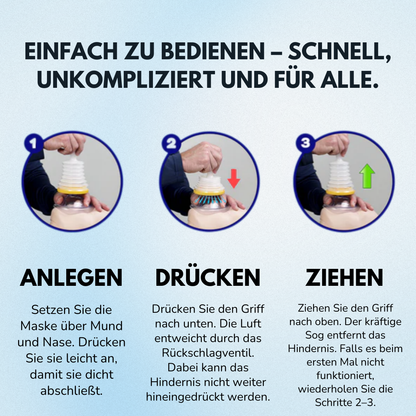 AirVive™ | Gerät mit starkem Sog zur Rettung bei Verschlucken und Erstickung