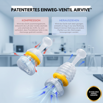 AirVive™ | Gerät mit starkem Sog zur Rettung bei Verschlucken und Erstickung