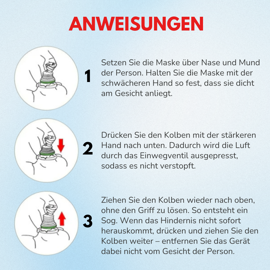 AirVive™ | Gerät mit starkem Sog zur Rettung bei Verschlucken und Erstickung