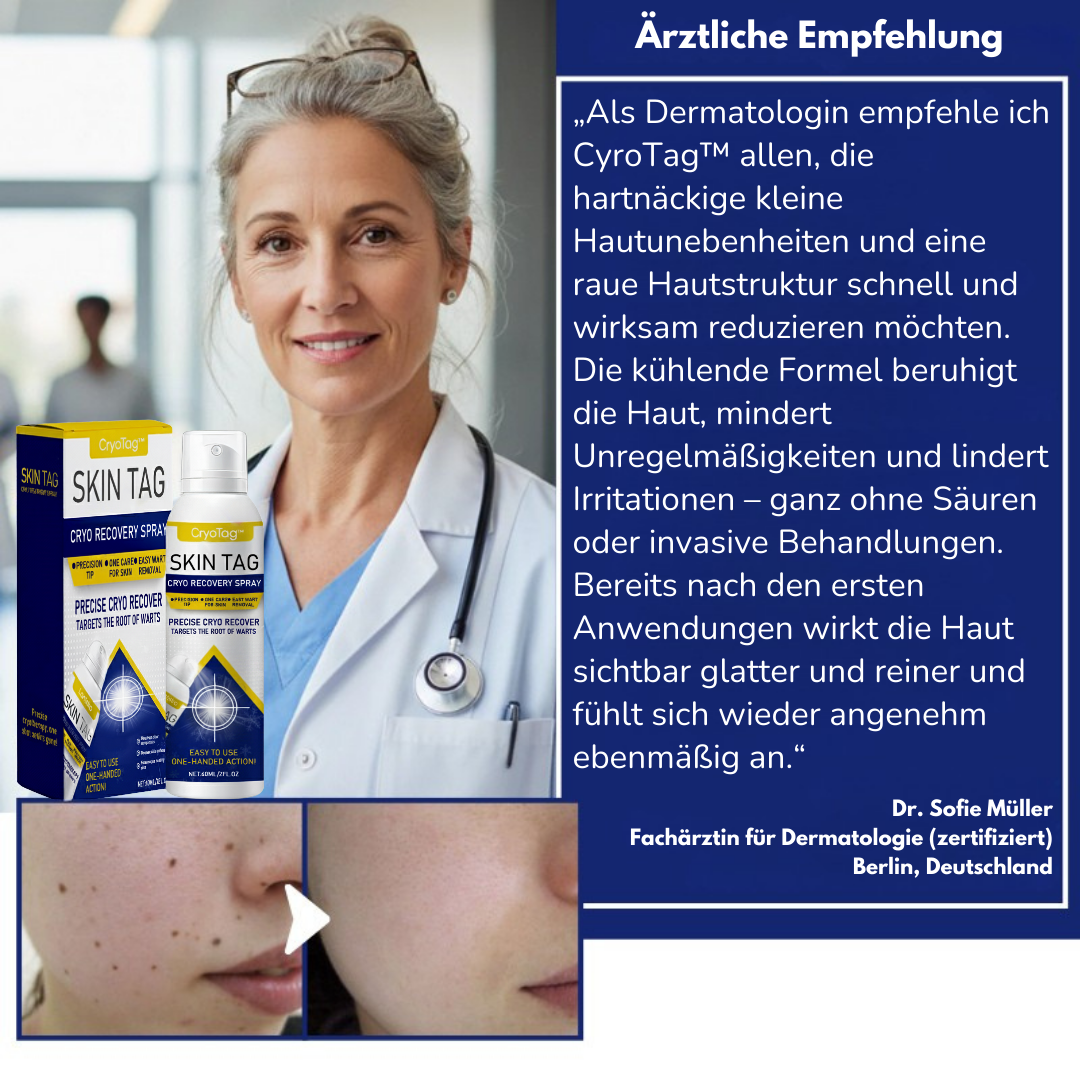 CryoTag™ Skin Spray | Unterstützt die Verbesserung der Hautstruktur in 7 Tagen!