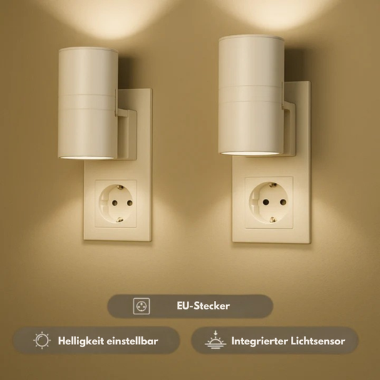 Noctyra™ – Steckbare Dual-Strahl LED Wandleuchte