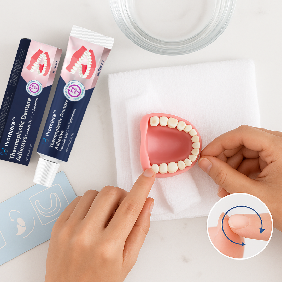 Prothiera™ | Zuverlässige Prothesenunterstützung – Sicherer Halt für 3 Tage!